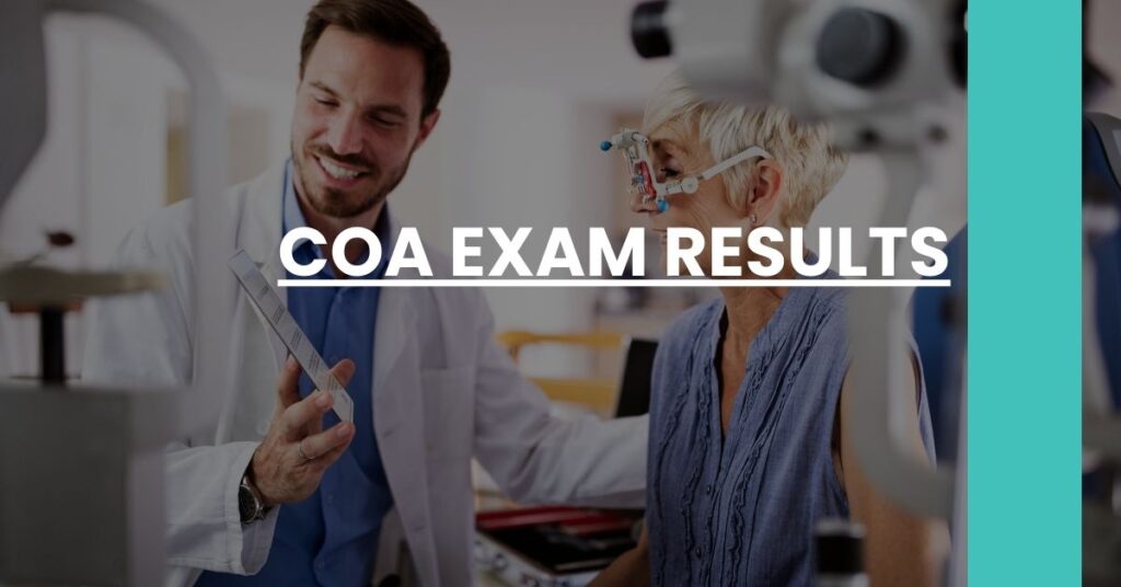 COA Exam Results - COA Prep